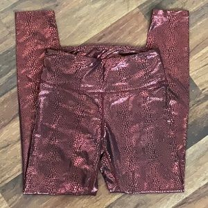 Shiny Electric Yoga Metallic Leggings